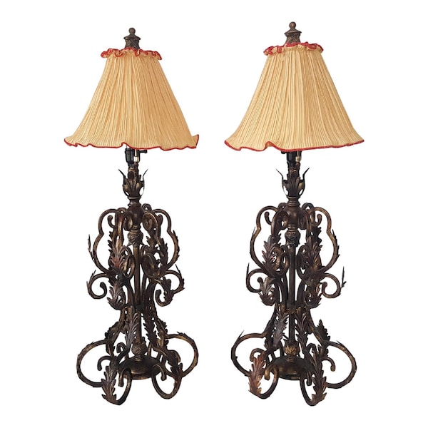 Wrought Iron Table Lamps Etsy
