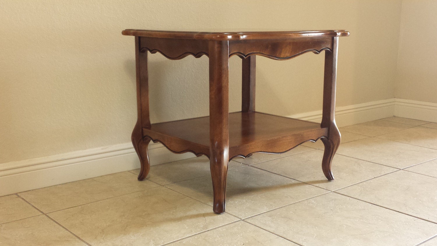 Ethan Allen French Country Two Tier end table /side table, accent table