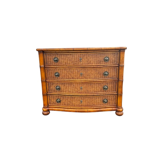 Tommy Bahama Lexington Island Breeze Collection Bamboo Wicker Chest 4 drawers