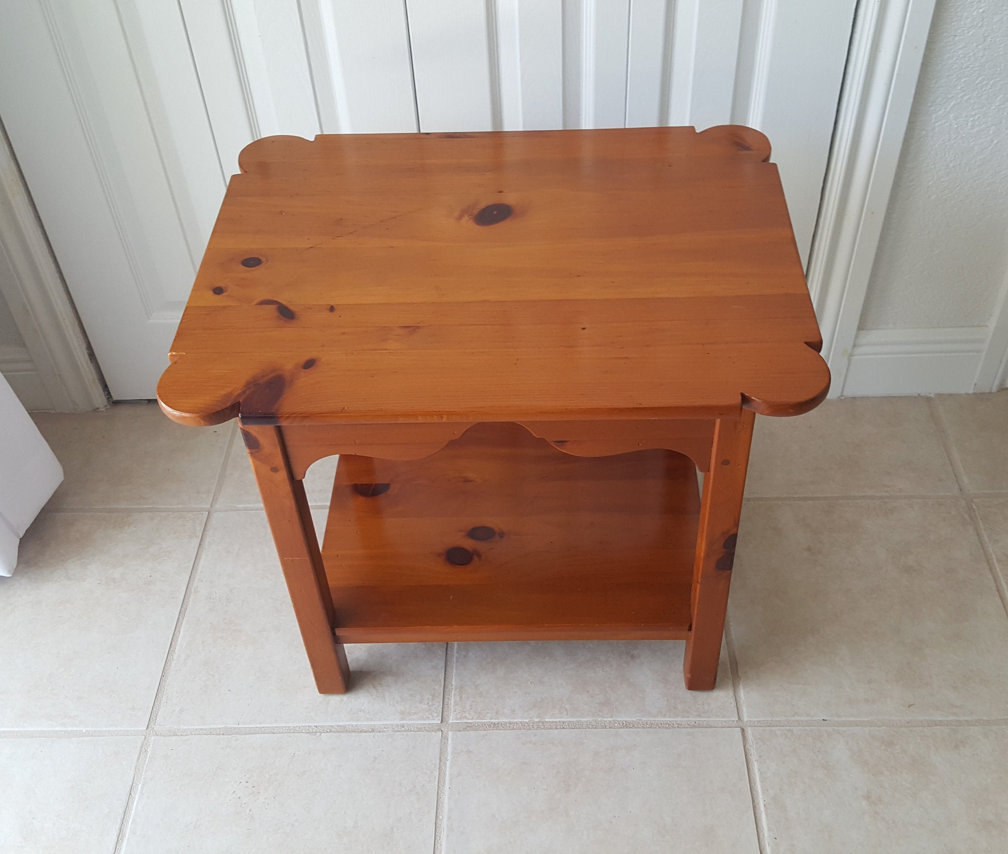 Ethan Allen Country Craftsman Rectangular Accent Table Solid Etsy