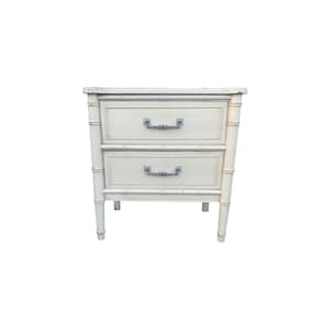 Henry Link Bali Hai Faux bamboo vintage nightstand Hollywood Regency (ONE PIECE)