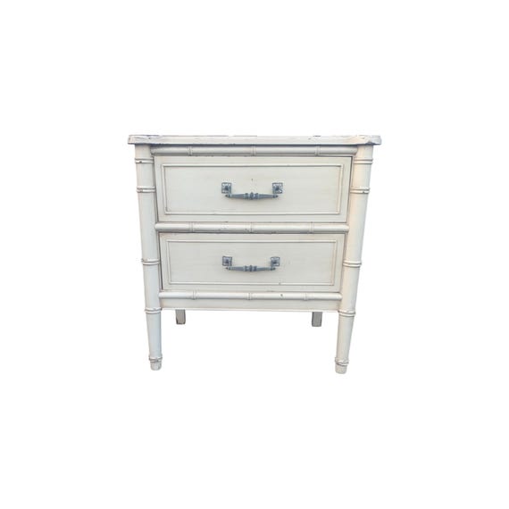 Henry Link Bali Hai Faux bamboo vintage nightstand Hollywood Regency (ONE PIECE)