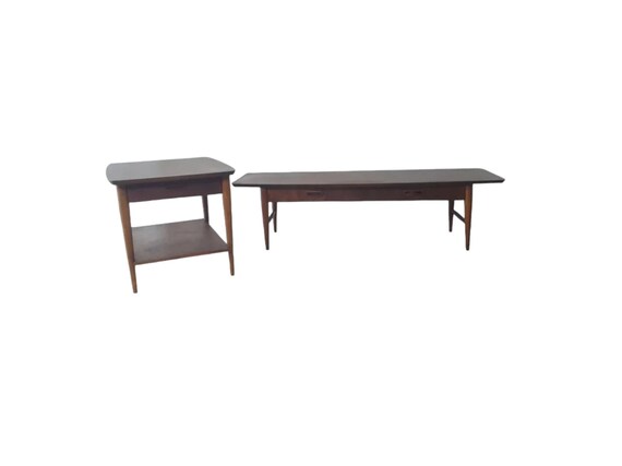 Mid Century Modern Coffee and end table set by Lane (pair)