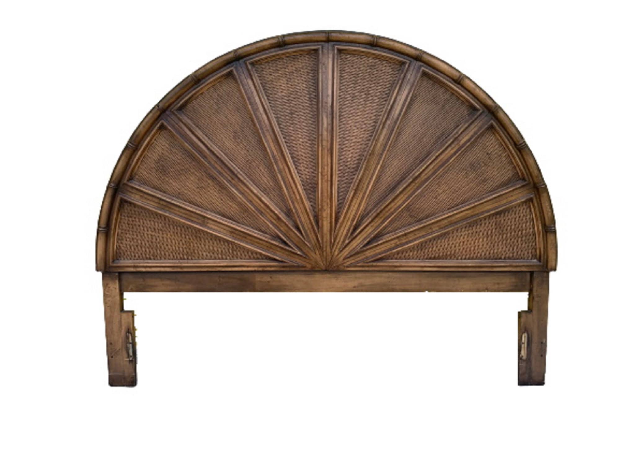 Faux Bamboo Arch Wooden Wicker King Size Headboard Etsy Sweden