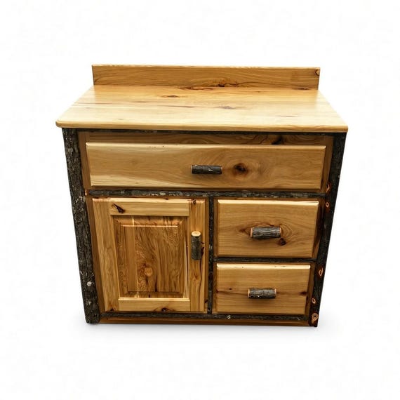 EZ Mountain Hickory Wood Amish Bathroom vanity 36"