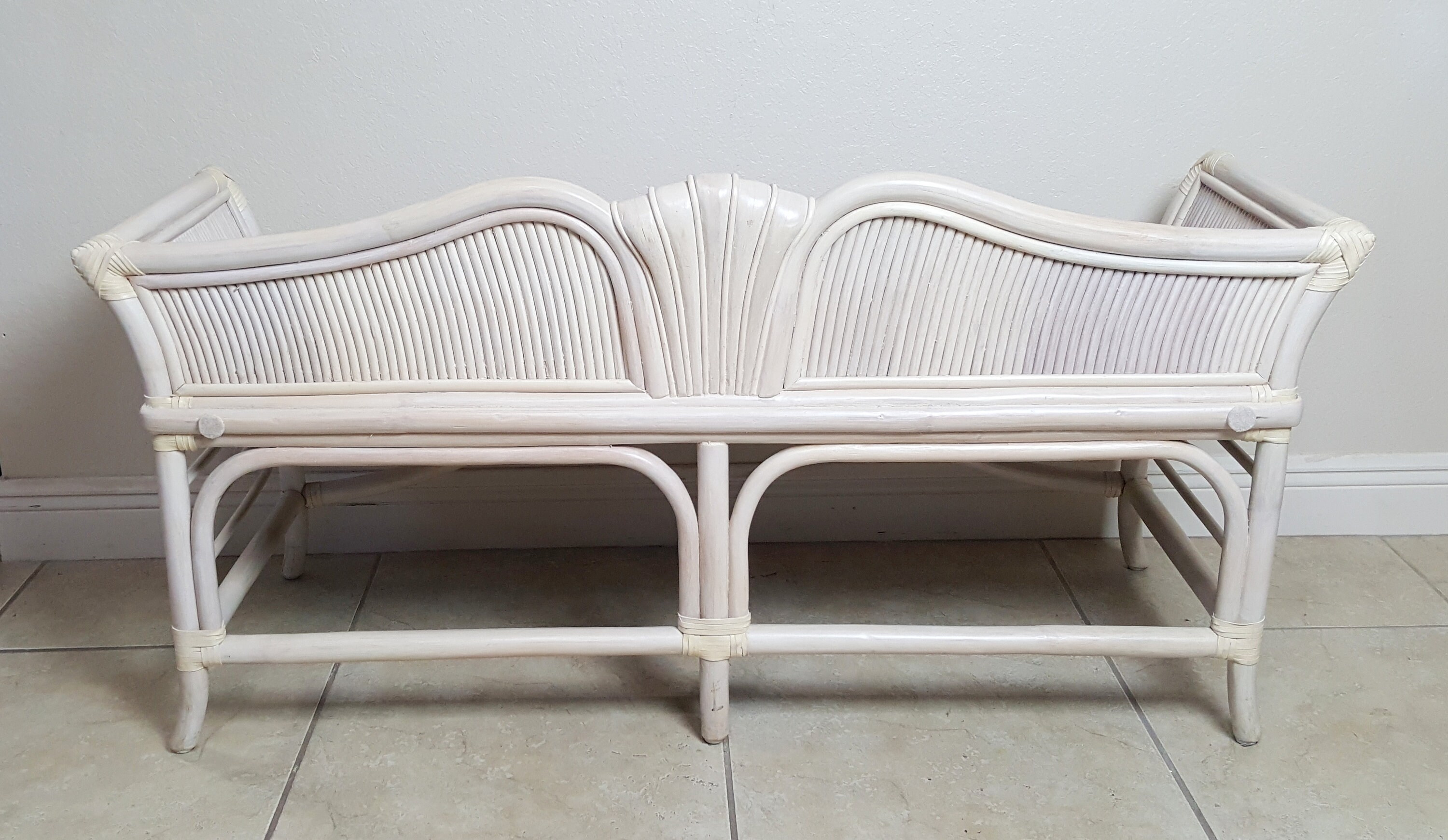 Rattan bedroom Bench with cushion Etsy
