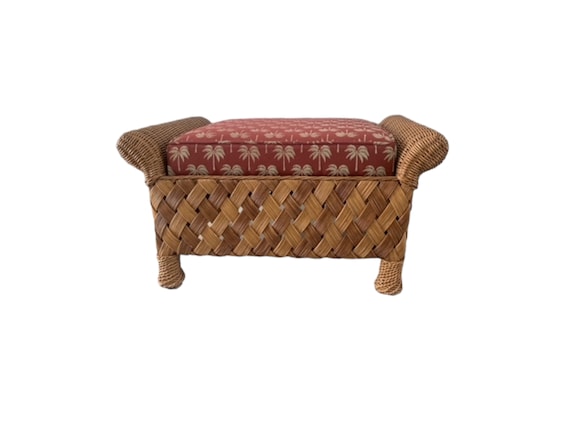 Palecek BIG DADDY Rattan Wicker Oversized Ottoman