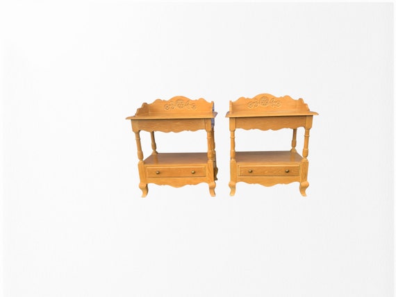 LT Designs by Century Furniture French Country Nightstands a pair