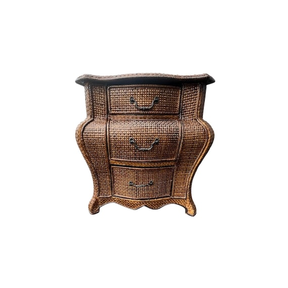 Wicker Bombay Chest of Drawers Bedside / Occasional Table