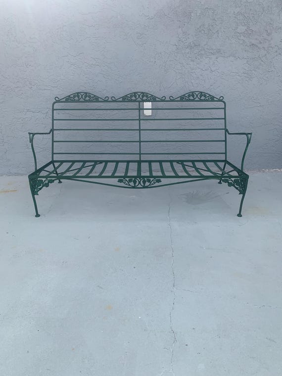 Mid Century Salterini Style Wrought Iron Metal Sofa SHIPPING NOT INCLUDED