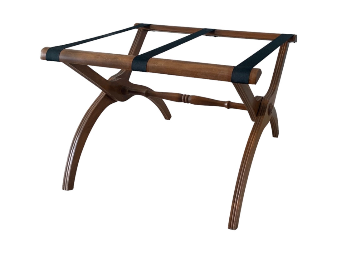 Mid Century Wooden Luggage Rack Stand - Etsy