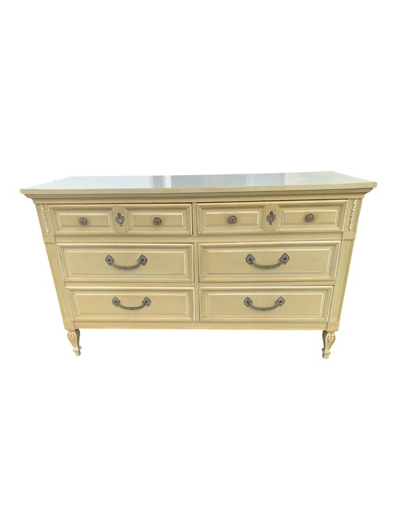 Hollywood Regency DIXIE FURNITURE French Country Beige/cream  Double Dresser
