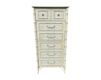 Vintage Dixie Furniture Faux Bamboo Lingerie Chest