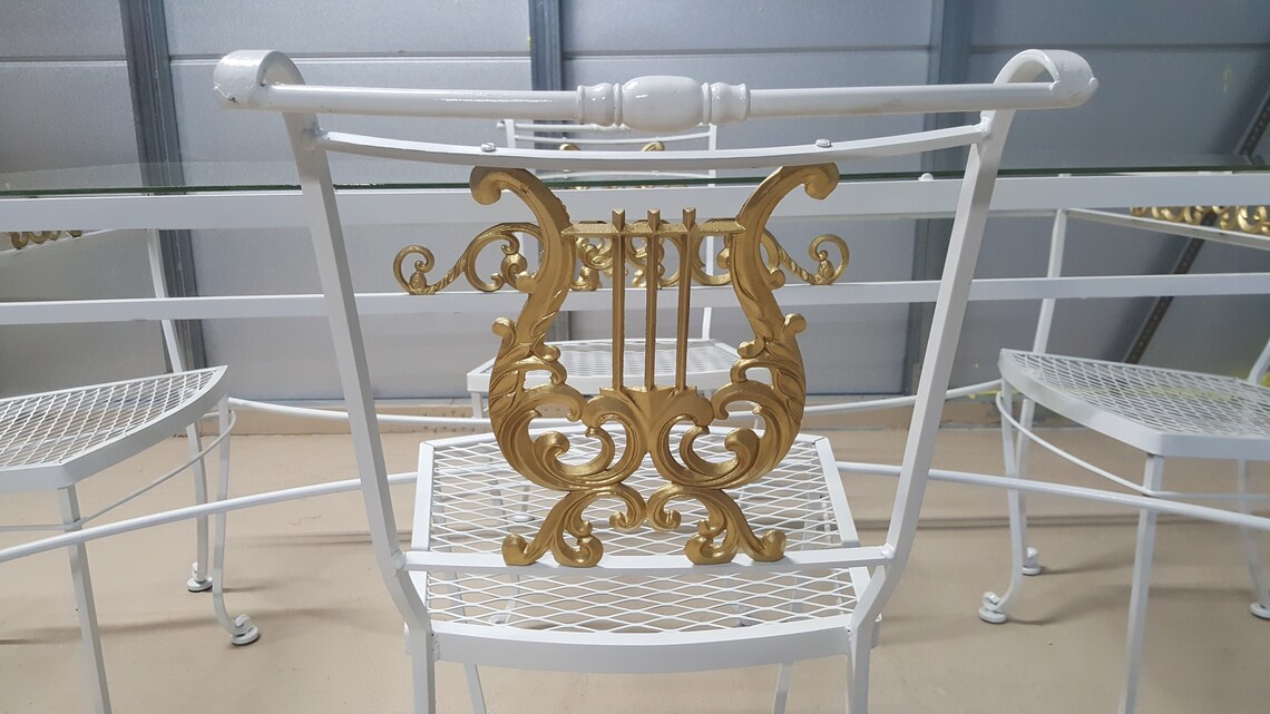 Vintage Woodard Furniture Co. Wrought Iron and Aluminum Dining Etsy