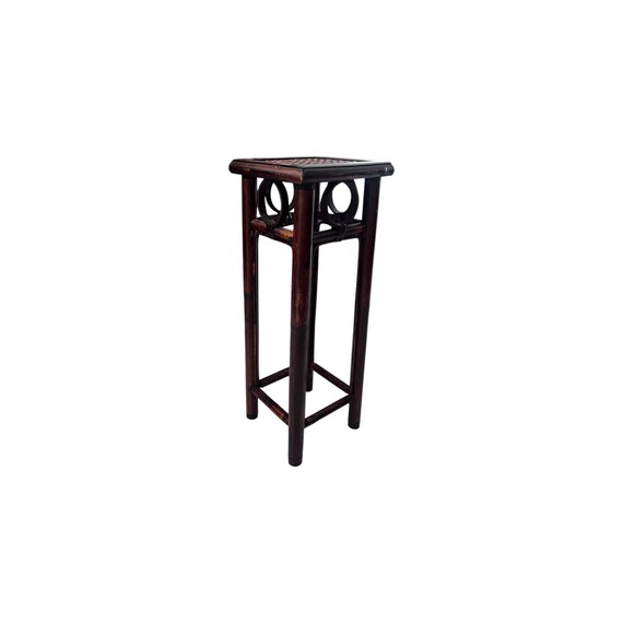 Tall Burnt Bamboo Plant Stand