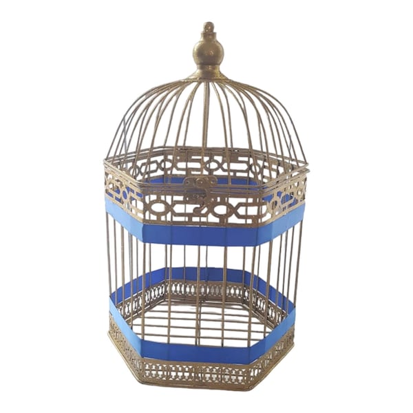 Gold and glitter Metal Bird Cage Wedding Décor