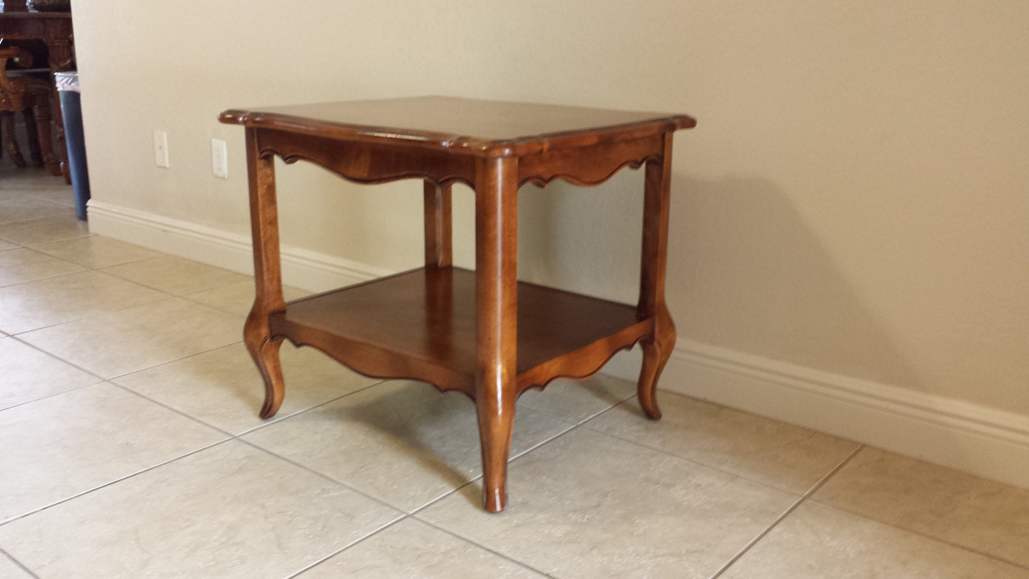 Ethan Allen French Country Two Tier end table /side table, accent table