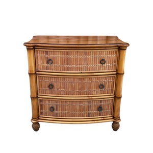Tommy Bahama Style two drawer Nightstand Bamboo Rattan ( one)