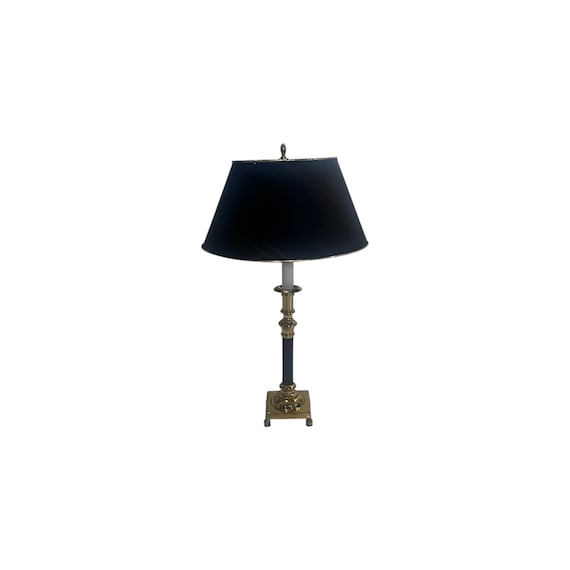 Decorative Crafts Brass empire table lamp with brass shade.
