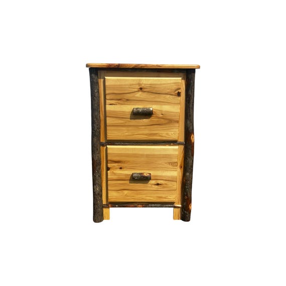 EZ Mountain  Amish live edge Hickory wood File Cabinet
