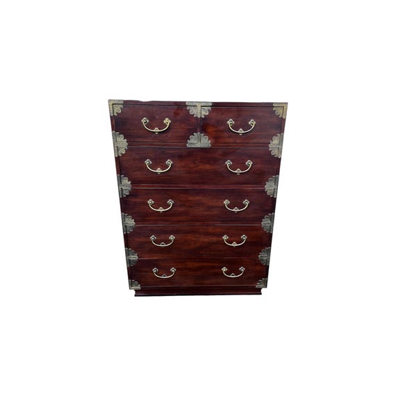 Henredon Asian Japanese Tansu Campaign Style Chest of Drawers
