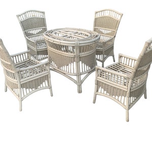 Bamboo and rattan dining set