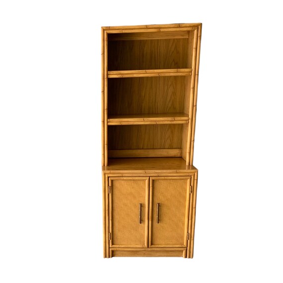 Lea Furniture Boho Chic faux bamboo rattan bookcase hutch