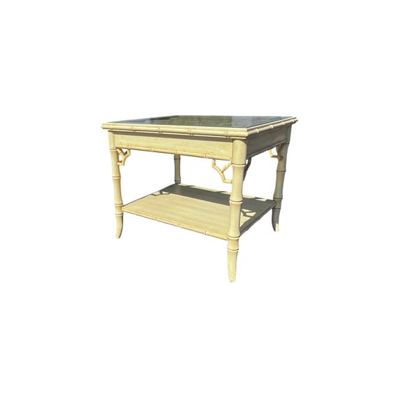 Thomasville Allegro Fretwork Faux Bamboo Side /Coffee Table Chinese Chippendale