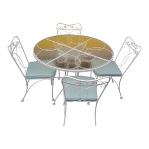 Lyon shaw wrought iron patio furniture deals