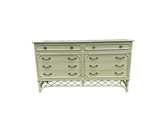 Vintage Faux Bamboo Dresser, 8 Drawer Dresser Old Florida