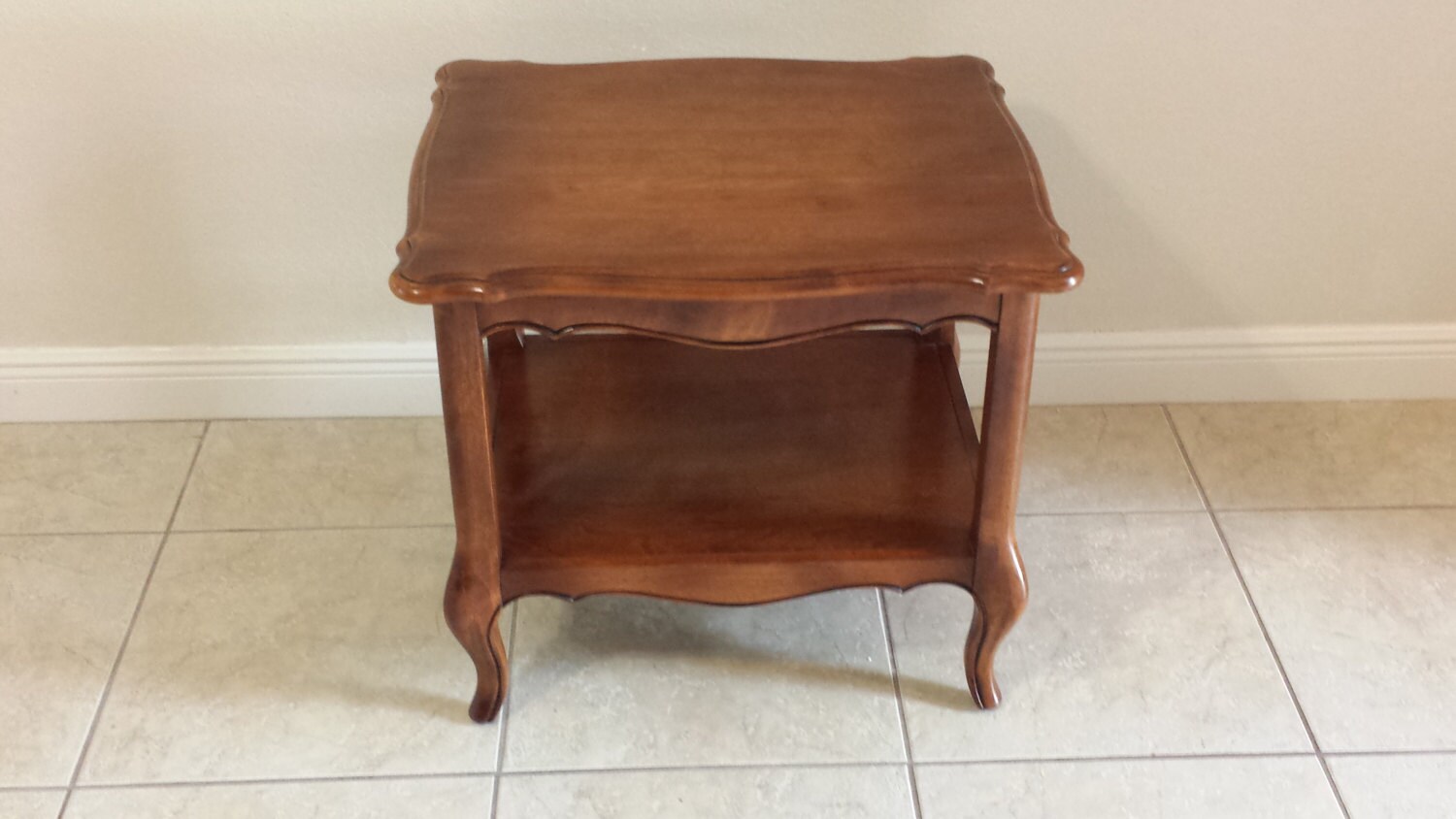 Ethan Allen French Country Two Tier end table /side table, accent table