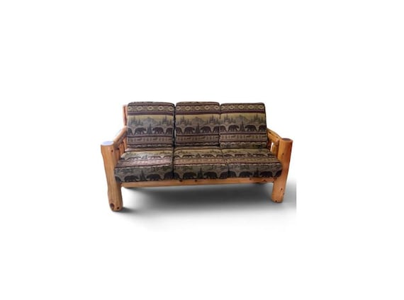 Cabinfield Red Cedar Rustic Log Sofa