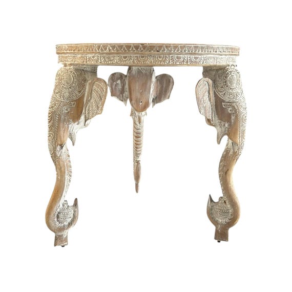1970s Hollywood Regency Gampel Stoll Style Elephant Side table