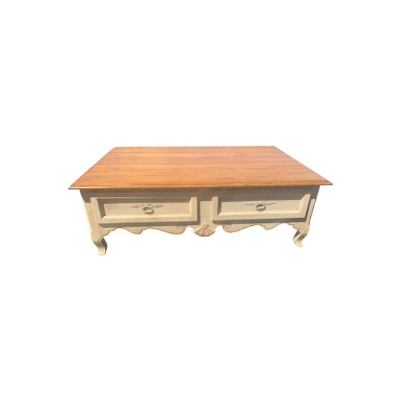 Ethan Allen Country French Coffee Table 4 drawer