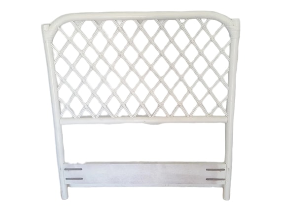 Vintage bamboo rattan twin bamboo headboard boho chic