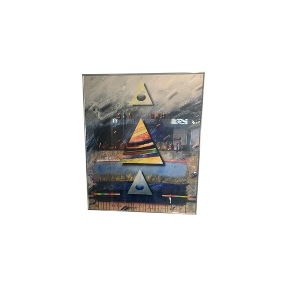 The Jørgen Waring Constellation D oil on board mixed abstract painting signed 86