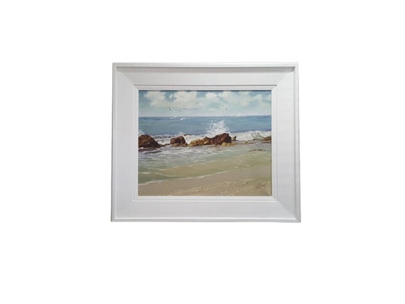 Al Buell (1910-1996), Original Oil Painting on Canvas Titled Rocks