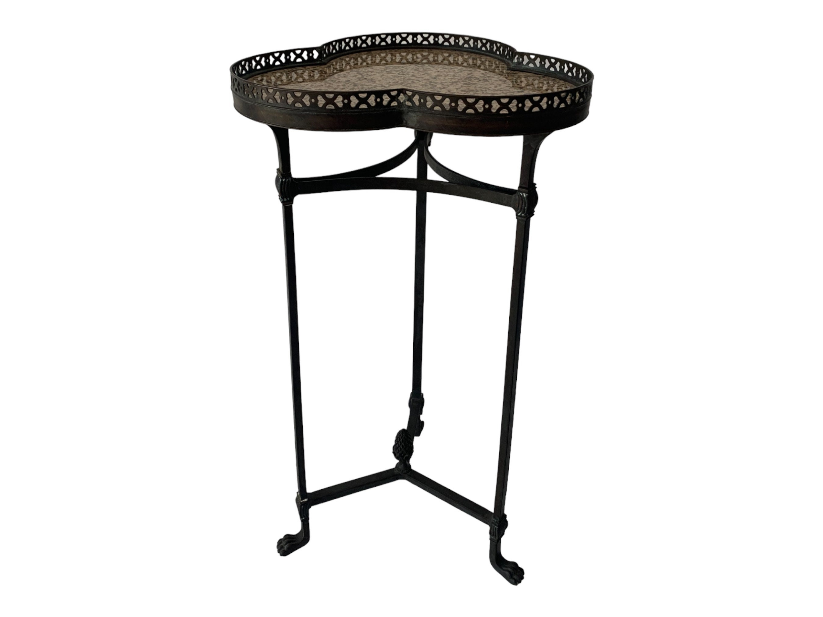 Theodore Alexander Wrought Iron Claw Feet Side Table Etsy