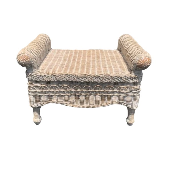 Wicker Stool Etsy