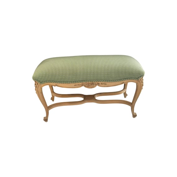 French Country Provincial Louis XV Style Bench