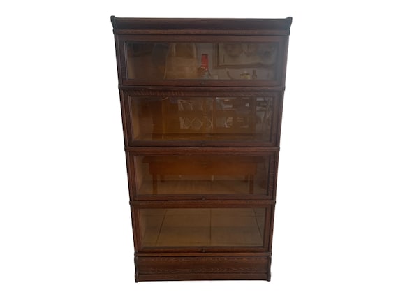 Vintage Macey Furniture 4 Stack Lawyer's Bookcase With Graduated Shelves