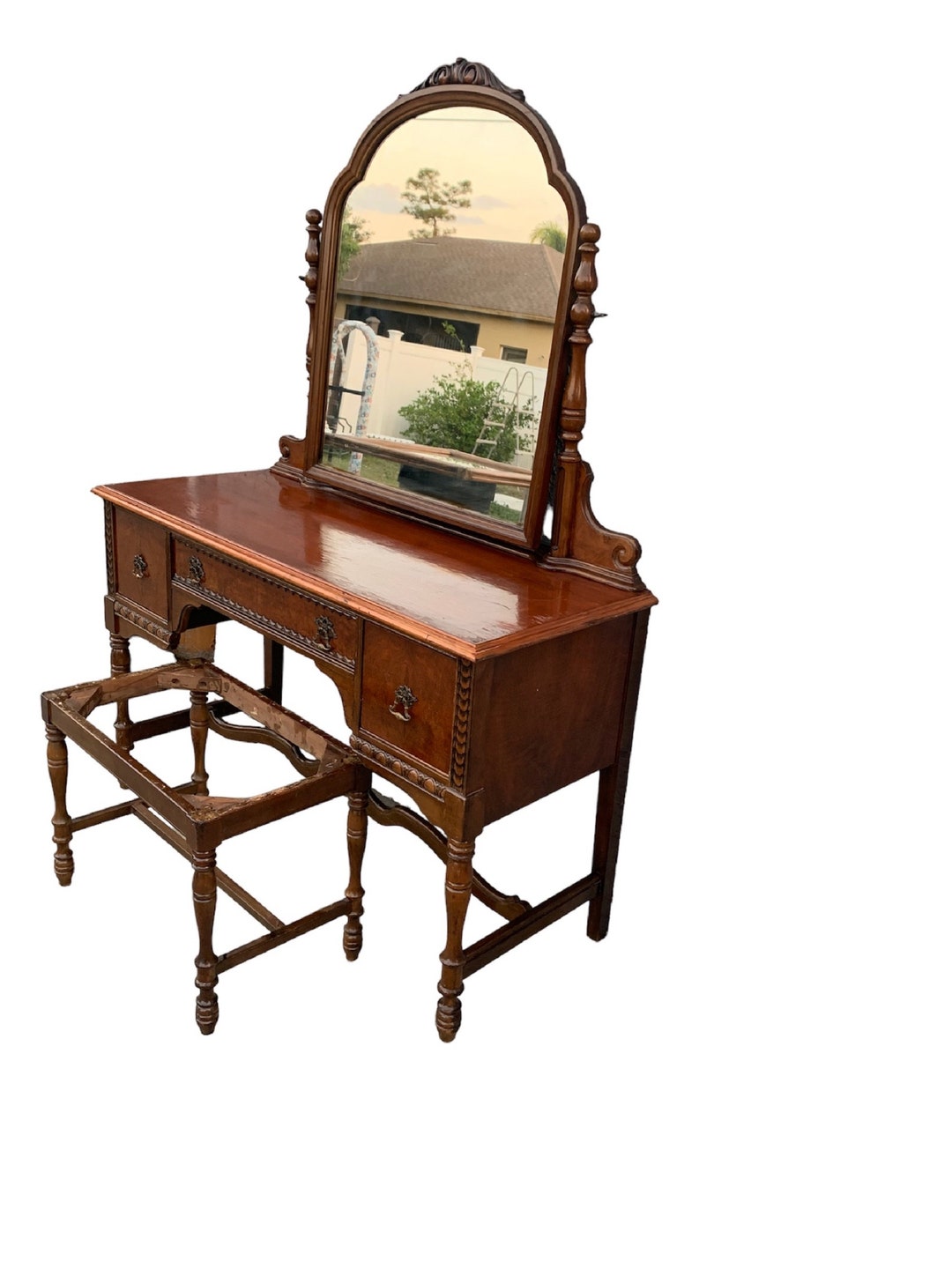 Holland Furniture Co Spanish Revival Makeup Table Vanity Desk Etsy