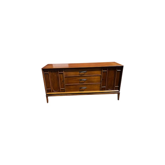 Mid Century Modern Walnut Credenza by Halle Bros