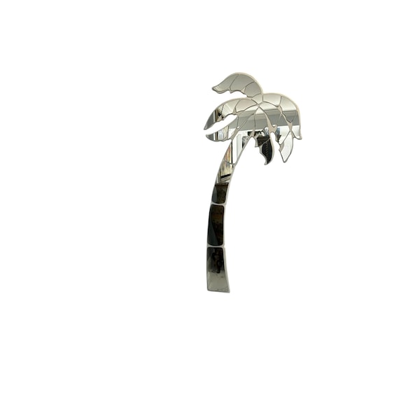 Vintage Postmodern Sculpted Coastal Florida Palm Tree Mirror 64.5"