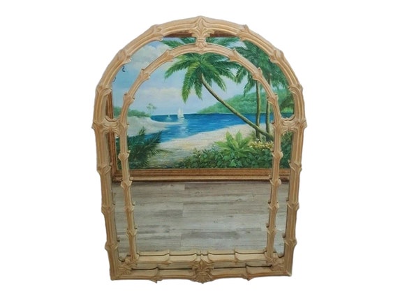 Palm Frond Arched Wall Mirror after Serge Roche Gampel Stoll