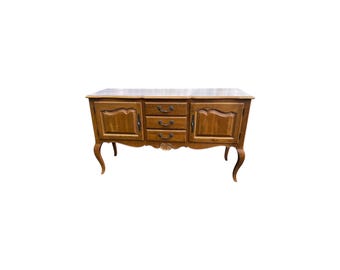 Ethan Allen Country French Collection Solid Birch 3 Drawer Buffet or Sideboard