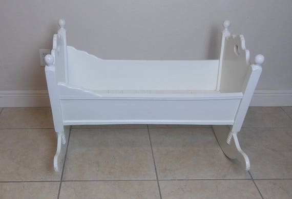 antique wooden rocking cradle