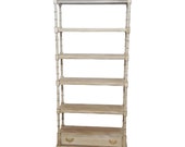 Georgian Ethan Allen Court Faux Bamboo Painted Bookcase Etagere (Shipping not included)