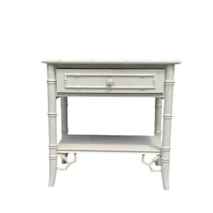 Thomasville Allegro Fretwork Faux Bamboo Nightstand 1 drawer