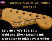 50 39 s, 60 39 s, 70 39 s, 80 39 s, 90 39 s Fender Stratocaster, Telecaster, Jaguar, Jazzmaster, Jazz Bass, Precision Bass Custom, Squier Waterslide Decal